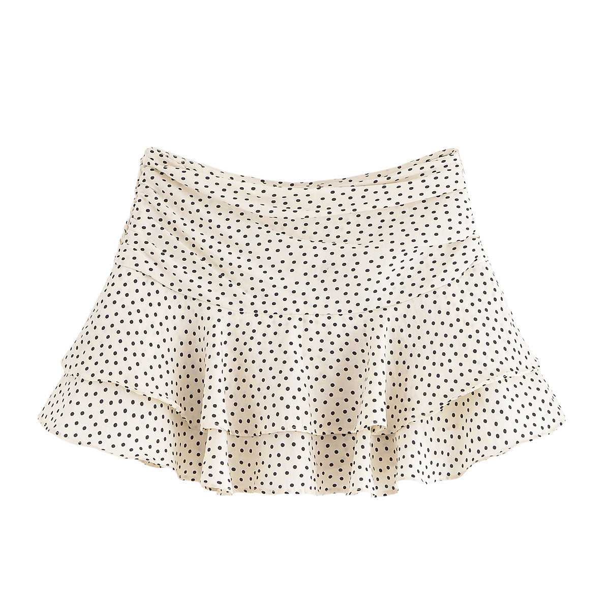 Women's clothing style pleated layer decorated mid-waist skirt pants 4661504