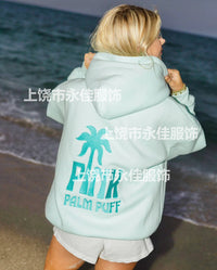 European-sized off-the-shoulder sleeve PINKPALMPUFF hoodie