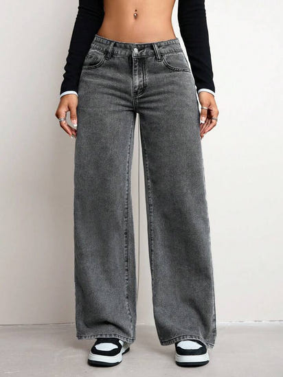 American style: ж, inns ы, Claire ш, high-waisted slimming jeans, loose and versatile women's pants