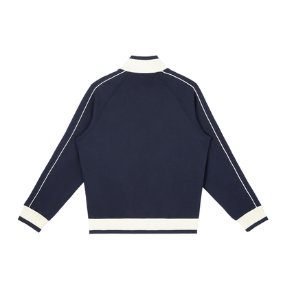 Color Block Raglan Sleeve Zip Track Jacket