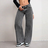 American style: ж, inns ы, Claire ш, high-waisted slimming jeans, loose and versatile women's pants