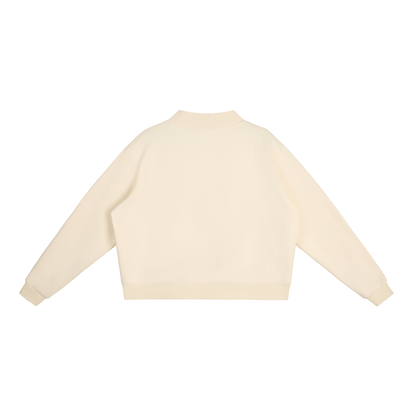 Essential Fleece Mock-Neck Crew Sweatshirt