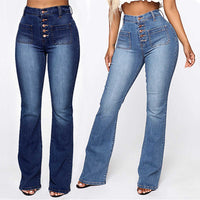 Ladies' jeans, button bags, wash trousers, jeans