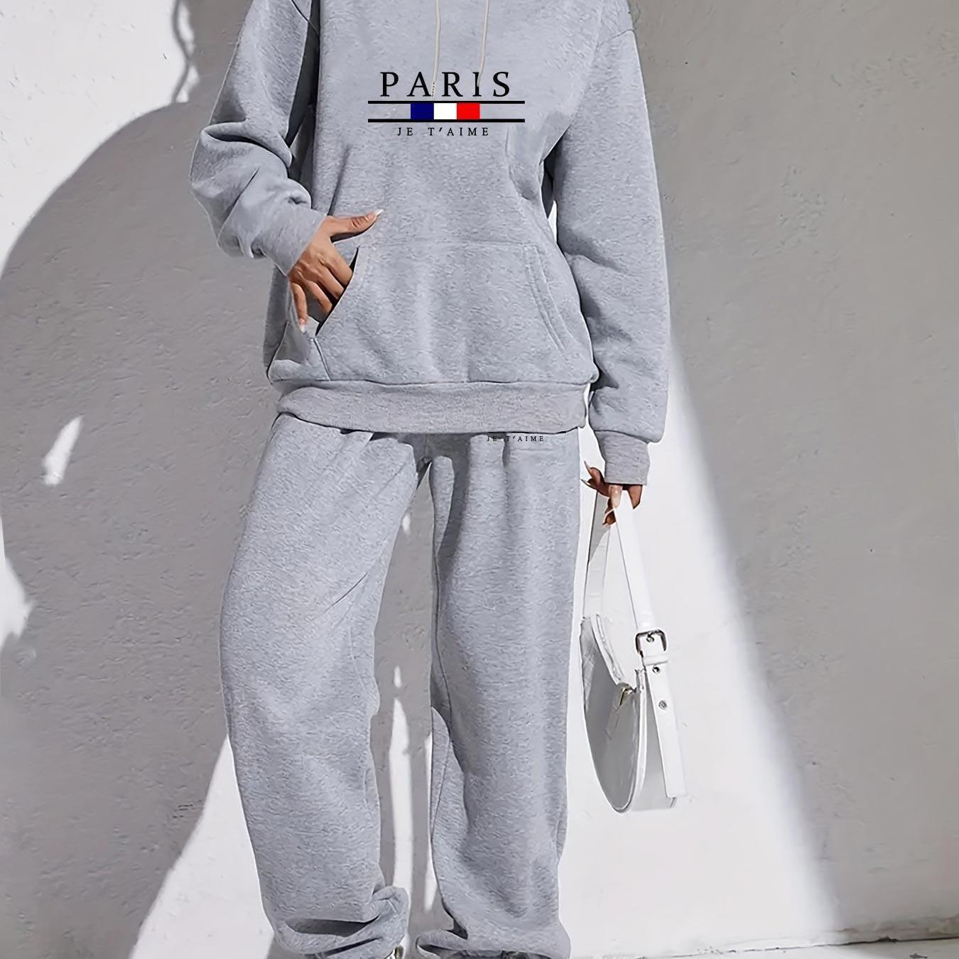 Printed hoodie set, casual and comfortable women's hoodie, autumn long-sleeved hoodie