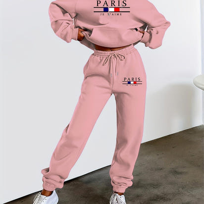 Printed hoodie set, casual and comfortable women's hoodie, autumn long-sleeved hoodie