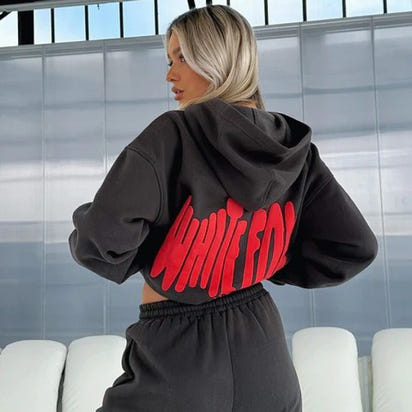 New ladies' spring, autumn and winter hoodie with long sleeves, pullover and hood