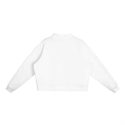 Essential Fleece Mock-Neck Crew Sweatshirt