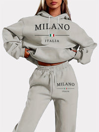 Printed hoodie set, casual and comfortable women's hoodie, autumn long-sleeved hoodie