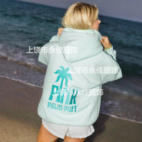 European-sized off-the-shoulder sleeve PINKPALMPUFF hoodie