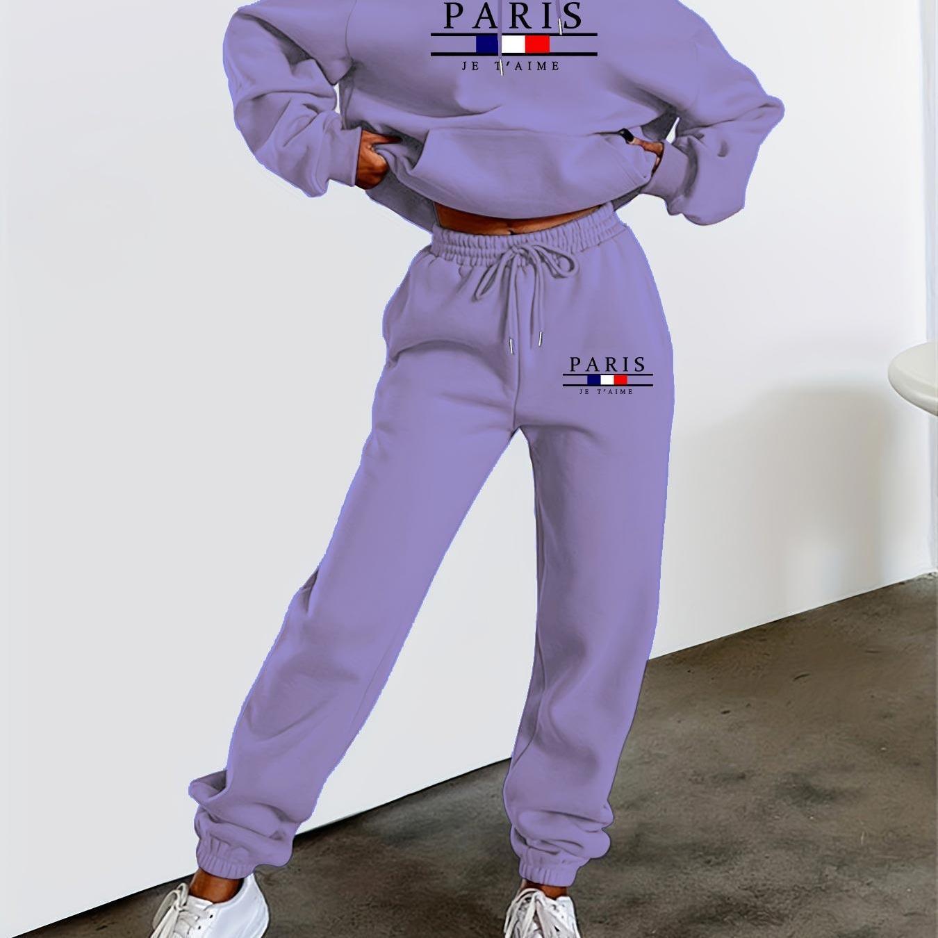 Printed hoodie set, casual and comfortable women's hoodie, autumn long-sleeved hoodie