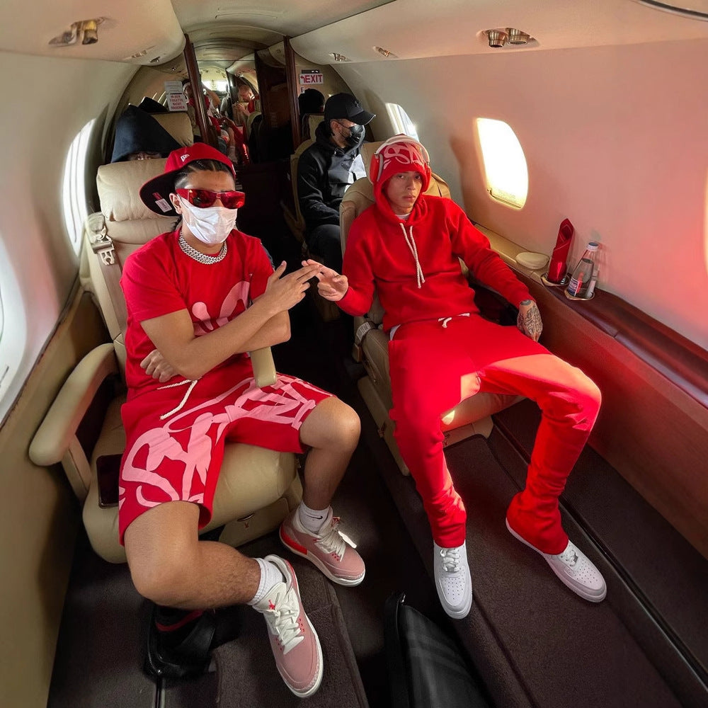 American loose sweatshirts, hoodies and sweatpants Y2K street couple casual wear