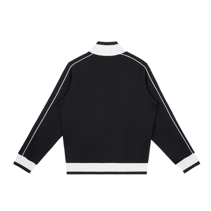 Color Block Raglan Sleeve Zip Track Jacket